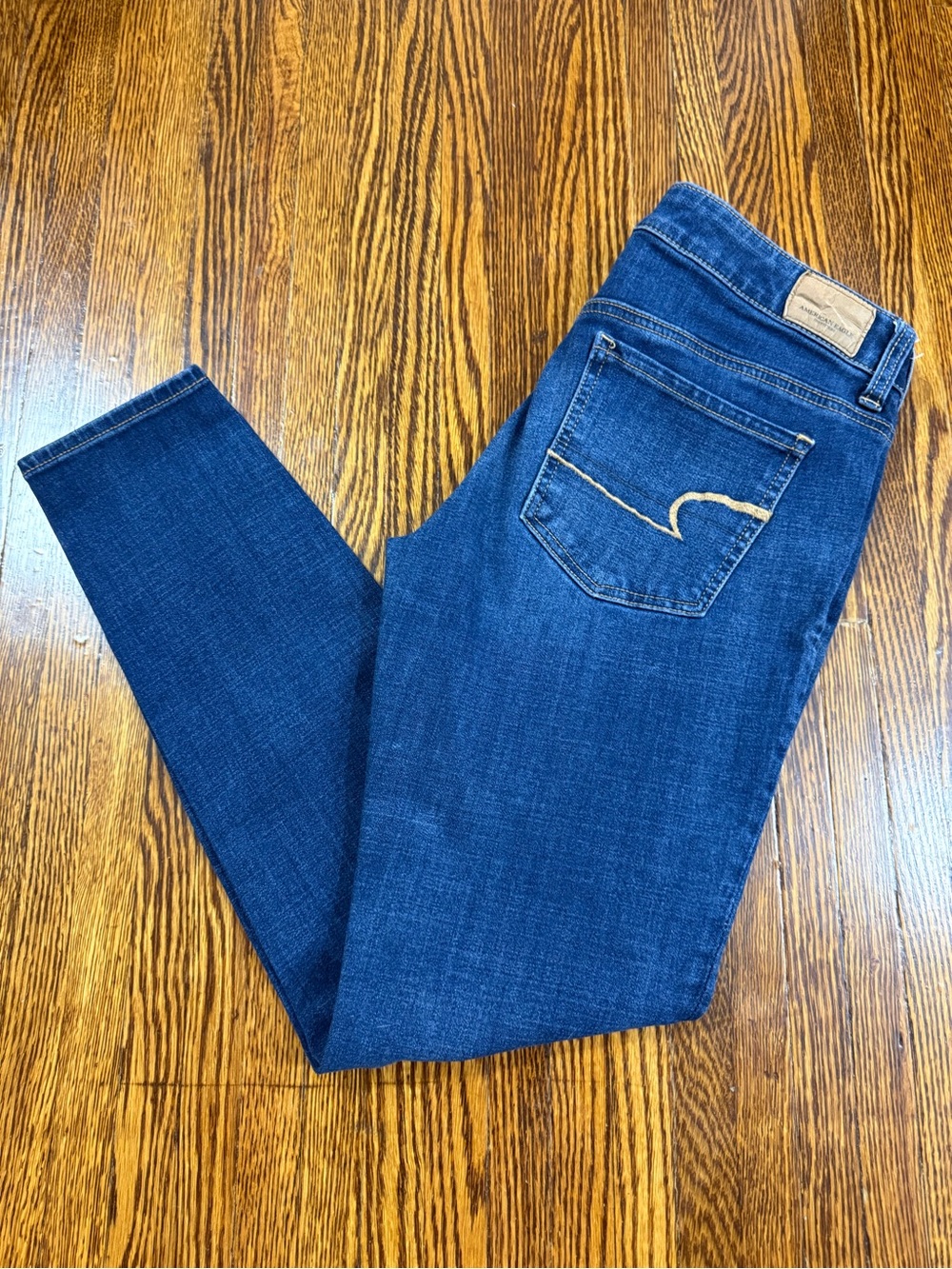 American Eagle Super Super Stretch X4 Skinny Jeans Medium Wash Size 8 Regular